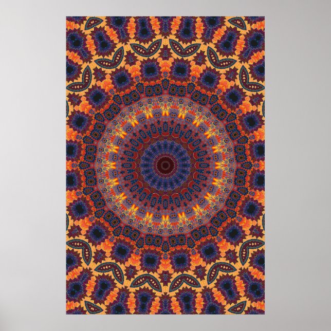 Trippy Poster: Psychedelische Radialkunst Poster (Vorne)