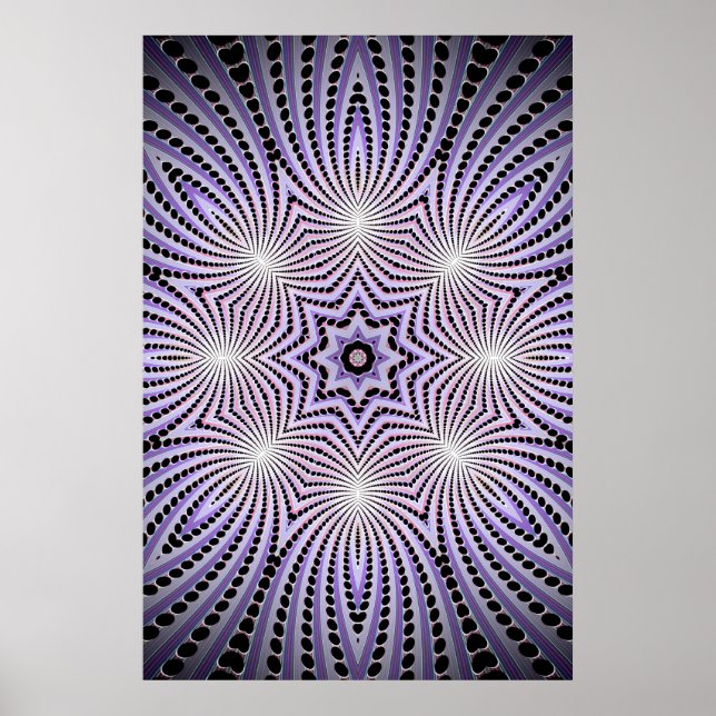 Trippy Poster: Psychedelische Radialkunst Poster (Vorne)