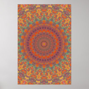 Trippy Poster: Psychedelische Radialkunst Poster