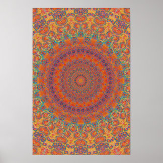 Trippy Poster: Psychedelische Radialkunst Poster