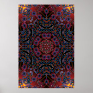 Trippy Poster: Psychedelische Radialkunst Poster