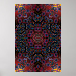 Trippy Poster: Psychedelische Radialkunst Poster