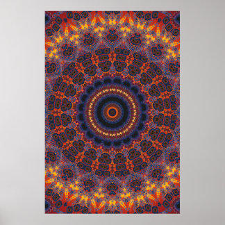Trippy Poster: Psychedelische Radialkunst Poster
