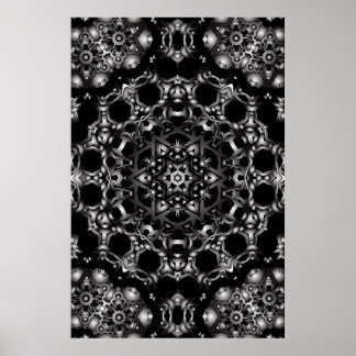 Trippy Poster: Psychedelisches Kaleidoskop-Kunstwe Poster