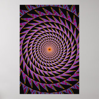 Trippy Poster: Sägezahnspirale Poster