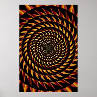 Trippy Poster: Sägezahnspirale Poster