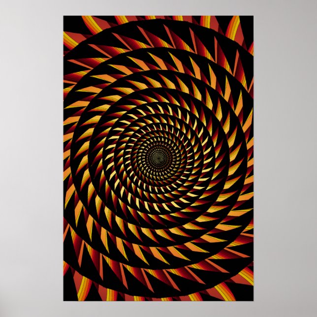 Trippy Poster: Sägezahnspirale Poster (Vorne)
