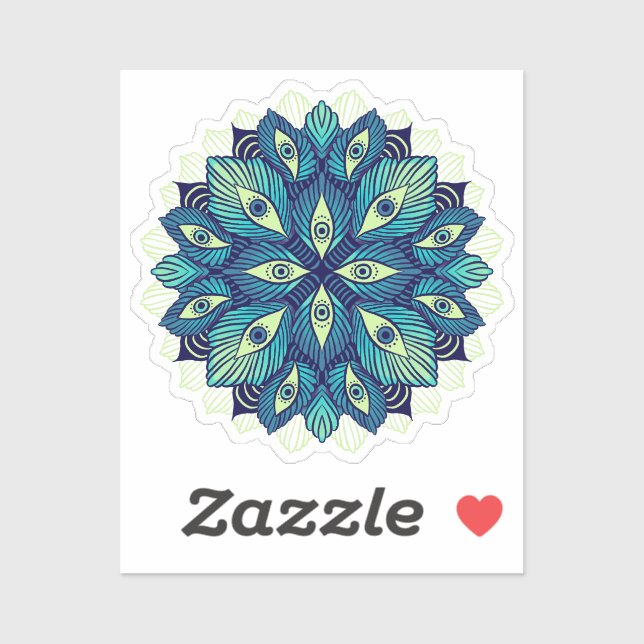 Trippy Psychedelic Eyes Floral Surreal Art Aufkleber (Blatt)