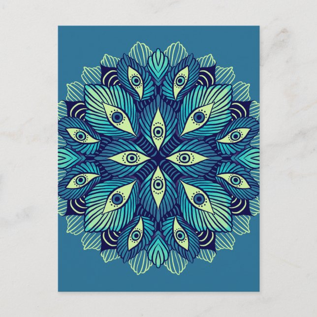 Trippy Psychedelic Eyes Floral Surreal Art Postkarte (Vorderseite)