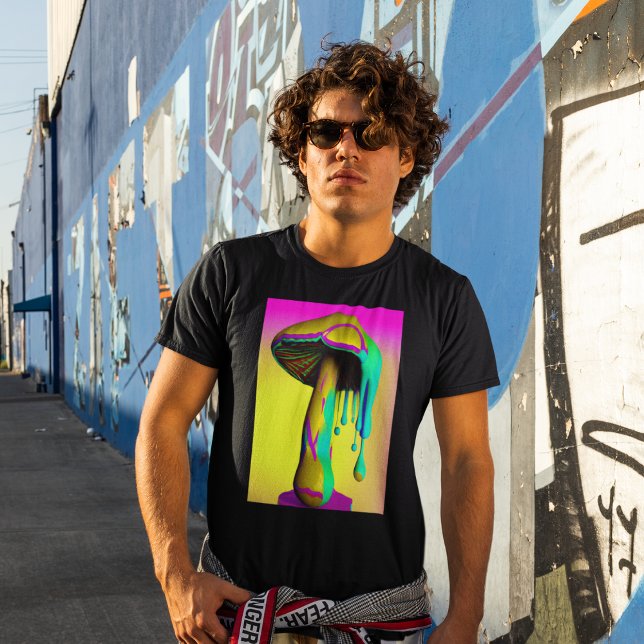 Trippy Psychedelic Melting Mushroom T - Shirt (Von Creator hochgeladen)