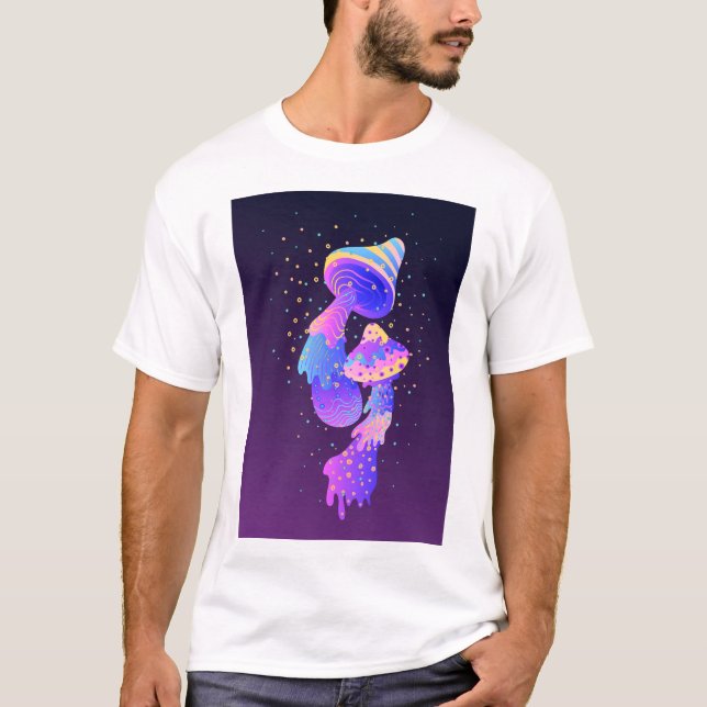 Trippy Psychedelic Mushrooms T-Shirt (Vorderseite)