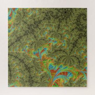 Trippy psychedelische Spirale Fraktal-Kunst Puzzle