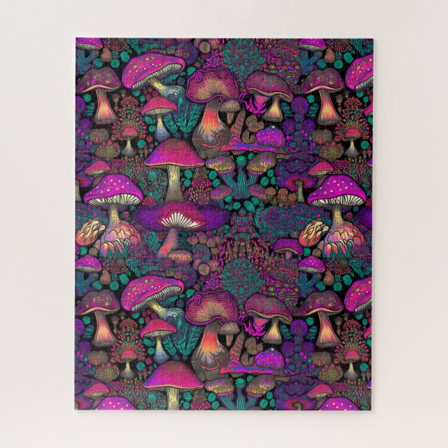 Trippy psychedelischer Pilz   Puzzle (Vertikal)