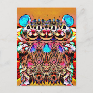 Trippy Rave Rat Postkarte