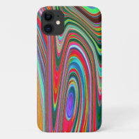 Trippy Red, Green und Blue Abstrakt Groovy Art