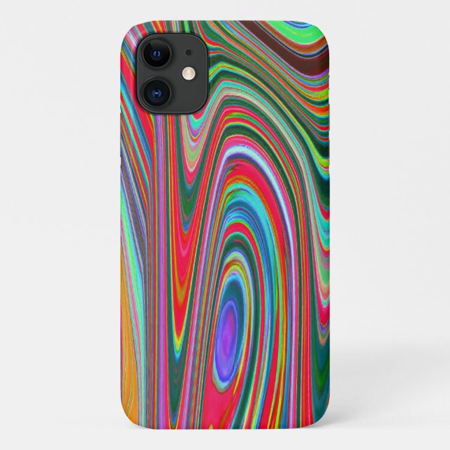 Trippy Red, Green und Blue Abstrakt Groovy Art Case-Mate iPhone Hülle (Rückseite)