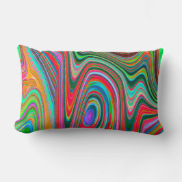 Trippy Red, Green und Blue Abstrakt Groovy Art Lendenkissen