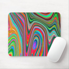 Trippy Red, Green und Blue Abstrakt Groovy Art Mousepad
