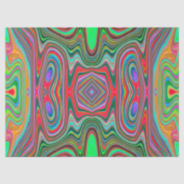 Trippy Red, Green und Blue Abstrakt Groovy Art Seidenpapier