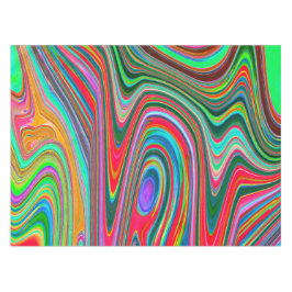 Trippy Red, Green und Blue Abstrakt Groovy Art Tischdecke