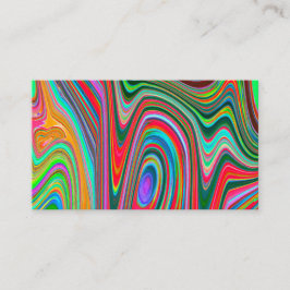 Trippy Red, Green und Blue Abstrakt Groovy Art Visitenkarte