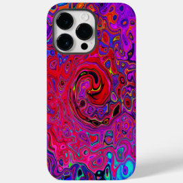 Trippy Red und Lila Abstrakt Retro Liquid Swirl Case-Mate iPhone 14 Pro Max Hülle