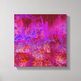 Trippy Red und Magenta Impressionistische Landscha Leinwanddruck