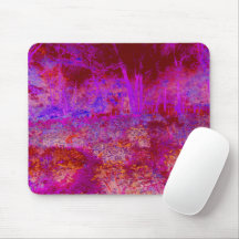 Trippy Red und Magenta Impressionistische Landscha