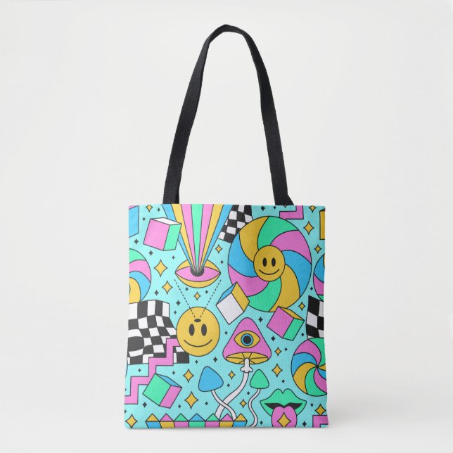 Trippy Regenbogen 60er Pop psychedelisches nahtlos (Vorderseite)