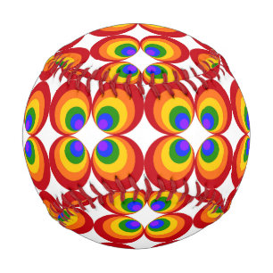 Trippy Regenbogenblumen Baseball