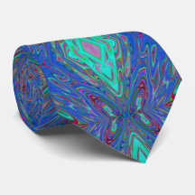 Trippy Retro Blue und Red Abstrakt Butterfly