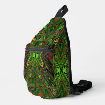 Trippy Retro Limettengrün abstrakter Schmetterling