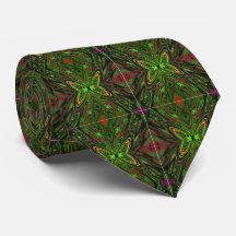 Trippy Retro Limettengrün abstrakter Schmetterling