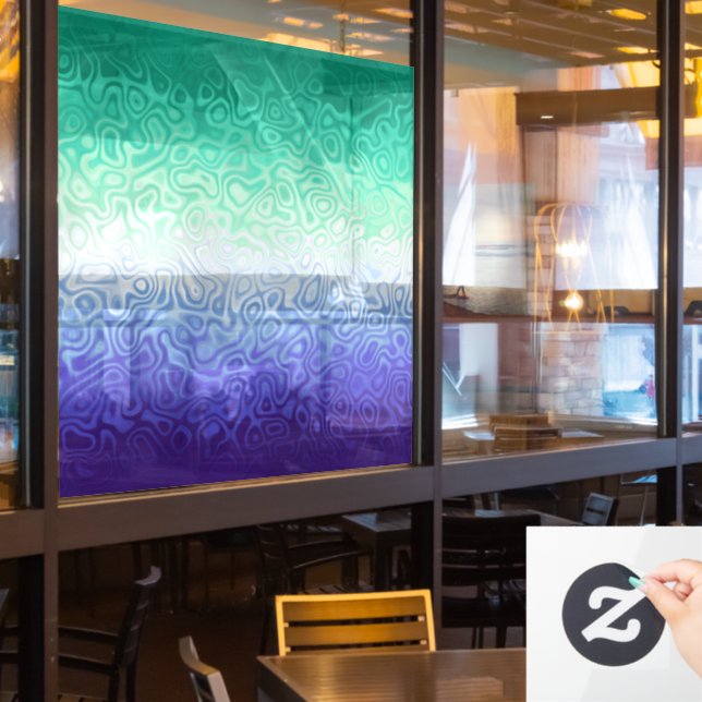 Trippy Ripply Funky Boho MLM Men Love Men Pride Fensteraufkleber (Restaurantfenster)