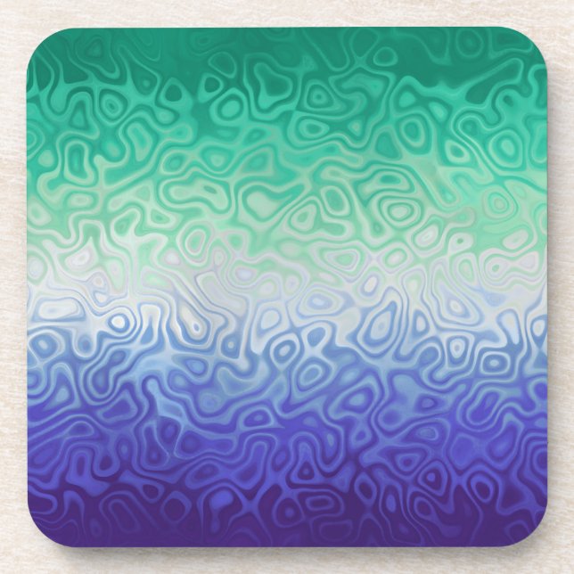 Trippy Ripply Funky Boho MLM Men Love Men Pride Getränkeuntersetzer (Vorderseite)