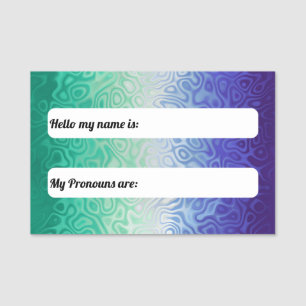 Trippy Ripply Funky Boho MLM Men Love Men Pride Namensschild