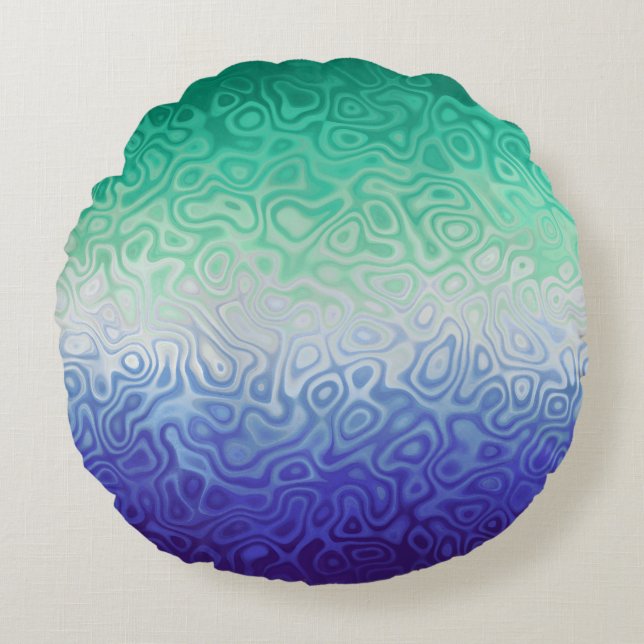 Trippy Ripply Funky Boho MLM Men Love Men Pride Rundes Kissen (Vorderseite)