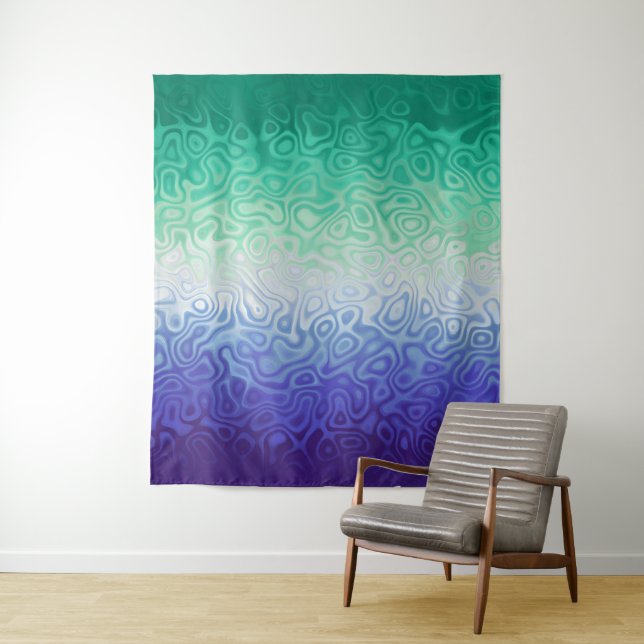 Trippy Ripply Funky Boho MLM Men Love Men Pride Wandteppich (Beispiel)
