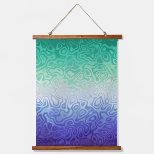 Trippy Ripply Funky Boho MLM Men Love Men Pride Wandteppich Mit Holzrahmen (Vorderseite)
