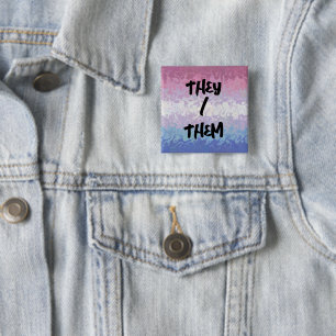 Trippy Ripply Groovy Eccentric Bigender Prilag Button