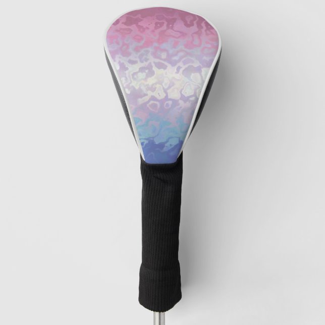 Trippy Ripply Groovy Eccentric Bigender Prilag Golf Headcover (Vorderseite)
