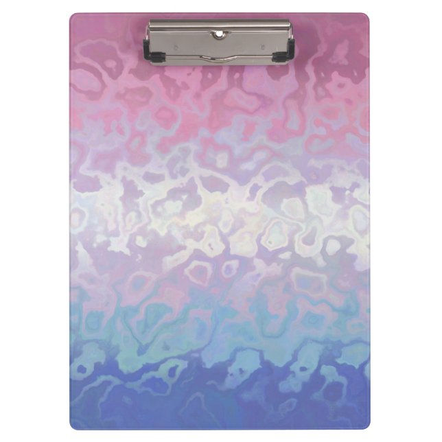 Trippy Ripply Groovy Eccentric Bigender Prilag Klemmbrett (Vorderseite)