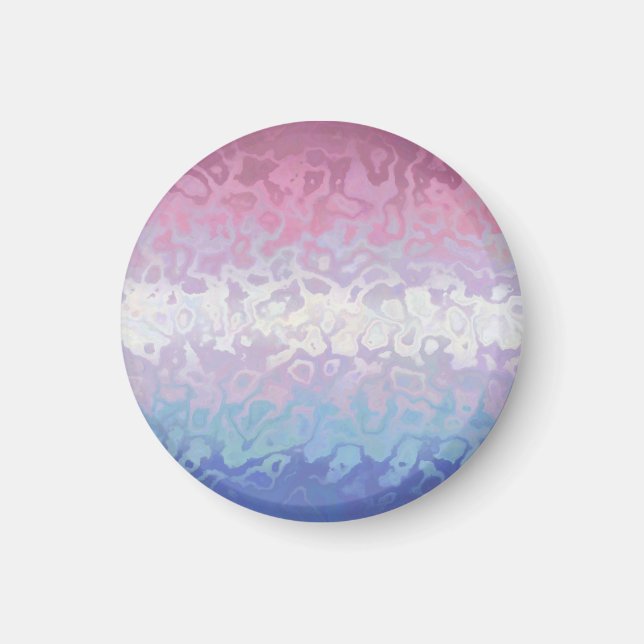 Trippy Ripply Groovy Eccentric Bigender Prilag Magnet (Vorne)