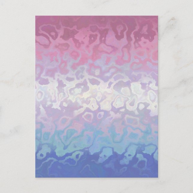 Trippy Ripply Groovy Eccentric Bigender Prilag Postkarte (Vorderseite)