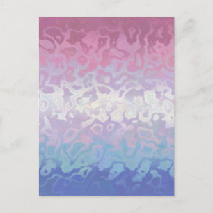 Trippy Ripply Groovy Exzentrische Bigender Pride F Postkarte