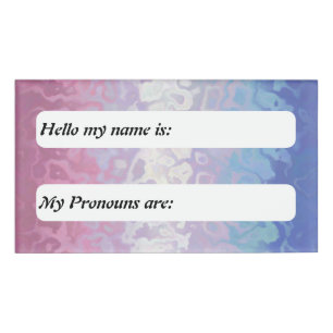 Trippy Ripply Groovy Exzentrische Bigender-Stolzfl Namenschild
