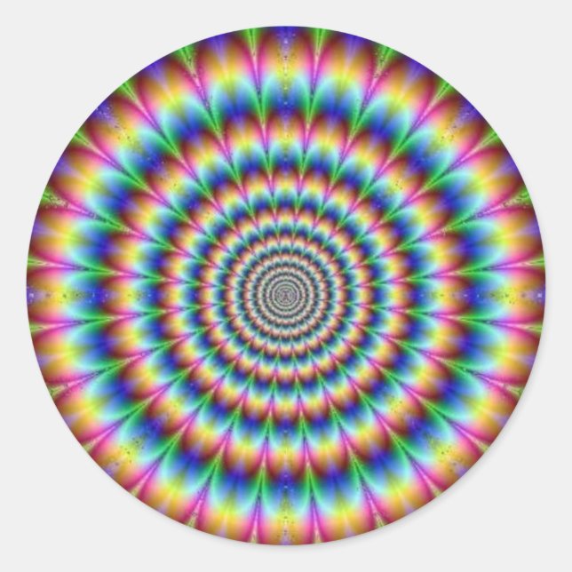 Trippy Runder Aufkleber (Vorderseite)