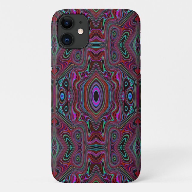 Trippy Seafoam Green und Magenta Abstraktes Muster Case-Mate iPhone Hülle (Rückseite)