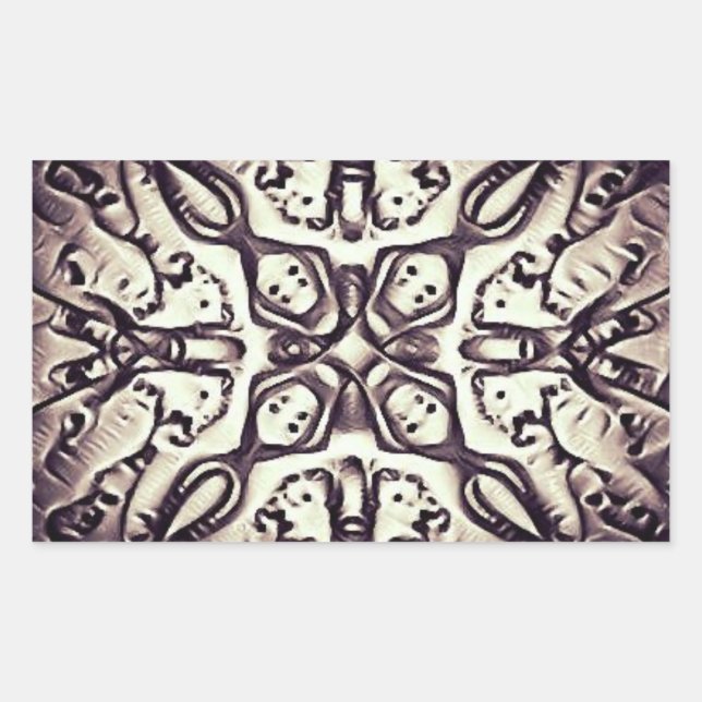 Trippy Skulls Aufkleber (Vorderseite)