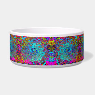 Trippy Sky Blue Abstrakt Retro Liquid Swirl Napf